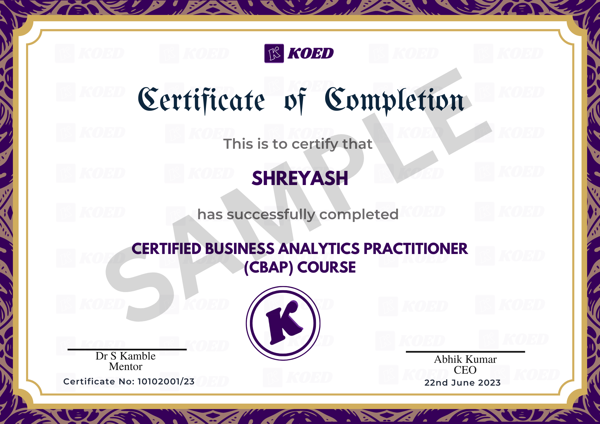 Certificate