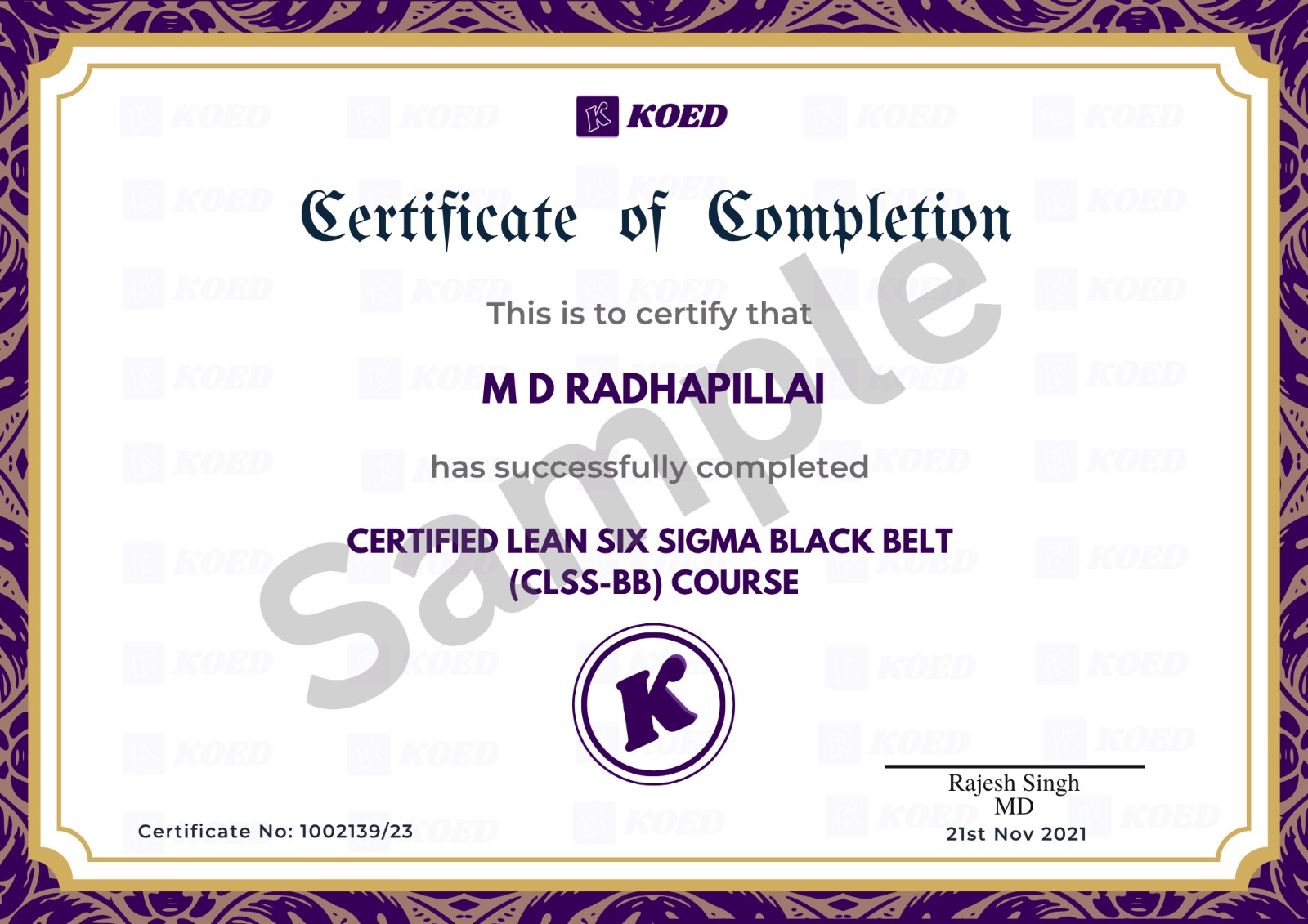 Certificate