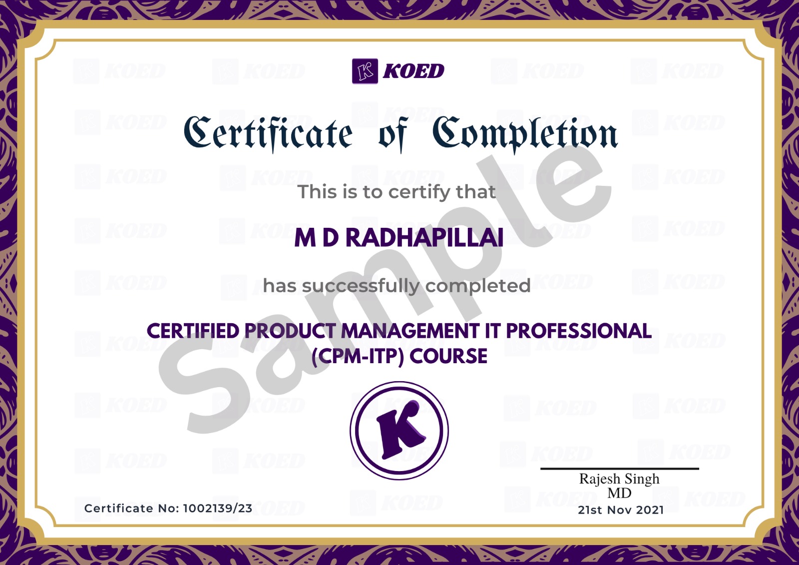 Certificate